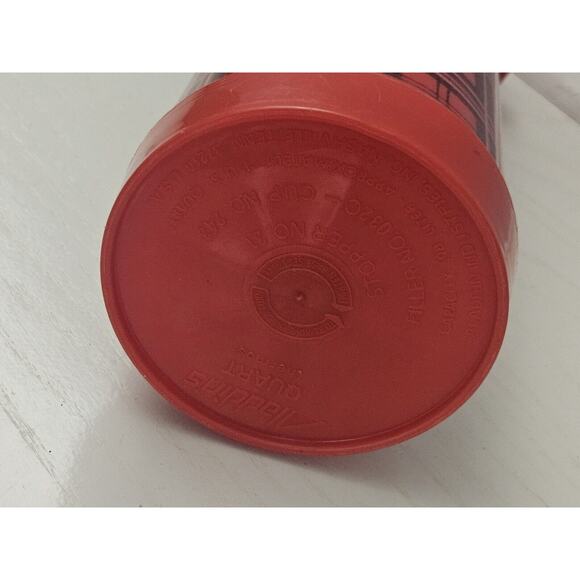 Vintage Stanley Aladdin Red Vacuum Bottle Thermos Quart Made‎ In USA - Picture 8 of 10